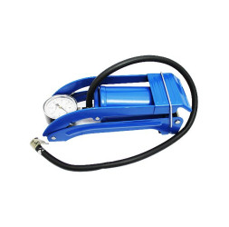 Насос ножной "RedMark" одинарный с манометром (синий)