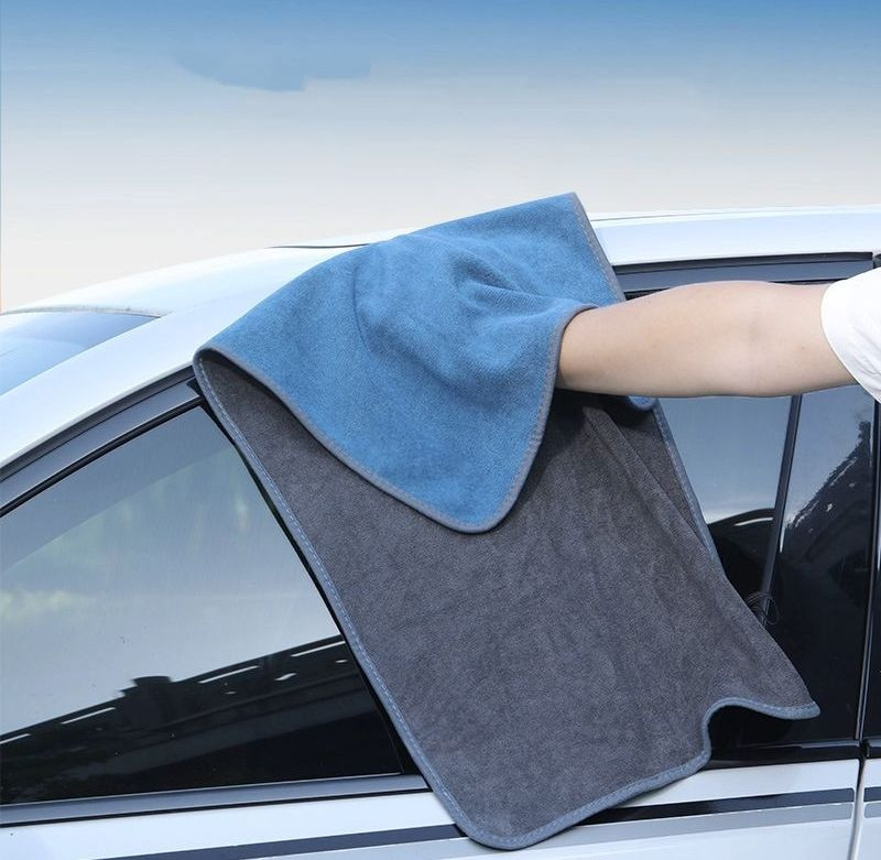 Салфетка из  микрофибры  Carlife  30х40см  (не царапает ЛКП)  синяя