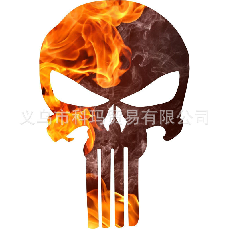 Наклейка  Череп  11x15см  №4