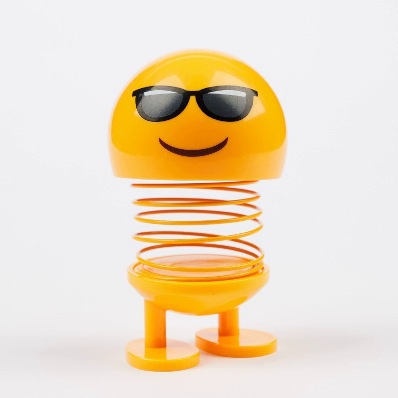 Игрушка на торпедо собачка смайлик пружина №1 (очки)