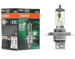 Лампа OSRAM 12V     H4   60/55W  ALS  P43t (картон 1шт.) (всепогодн.жёлтый свет+30%)