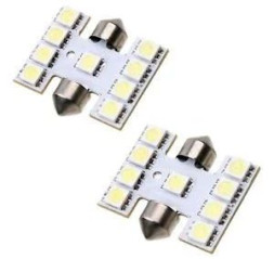 SOLAR Свет-од 12V T11x31 9 SMD C5W SV8.5 белый