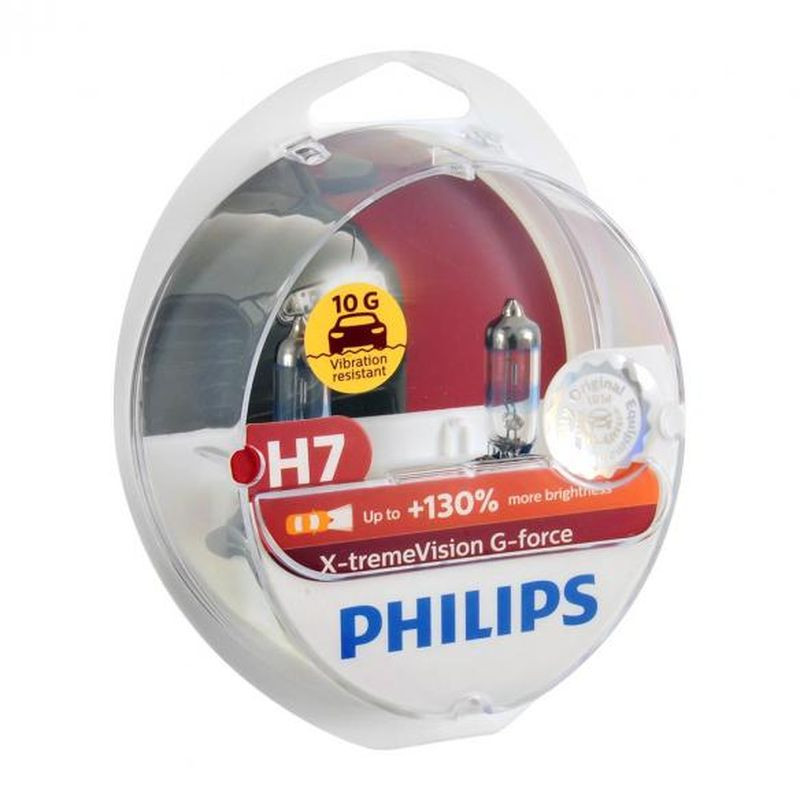 Автолампа Philips 12V   H7    55W  PX26d  X-treme Vision G-force (+130% света) Set 2 pcs.