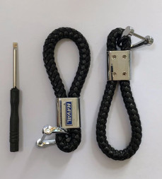 Брелок кожа плетенная  HAVAL  Черный