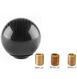 Ручка к/п декор. Carlife карбон круглая черная