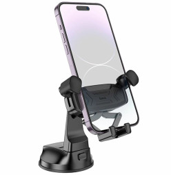 Держатель телефона HOCO на торпеду (на присоске) черный