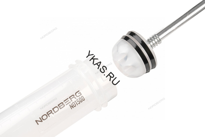 Пластиковый шприц для заливки масла NORDBERG NO1500 (1500 мл)