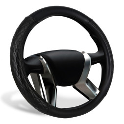 Оплетка на руль    SENATOR Tampa экокожа гладкая со стеганными вставками, M /черный