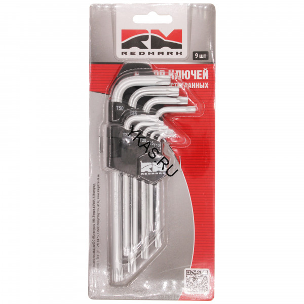 RedMark Набор ключей шестигран TORX 9шт.(кт.) (Т10, Т15, Т20, Т25, Т27, Т30, Т40, Т45, Т50)