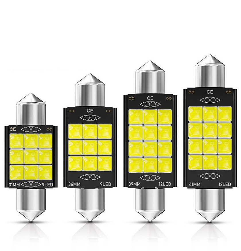 SOLAR  Свет-од  12V  T11x31  9 SMD C5W  SV8.5  белый