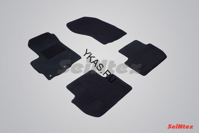 Коврики текстильн. Mitsubishi Outlander II 2006-2012г.  /компл.4шт./осн.резин./ LUX