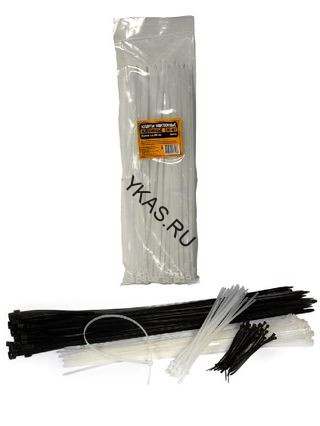 Хомуты пластик "Nova Bright"  200х2,5 белые (уп.25шт)