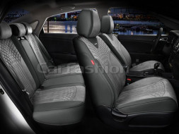 Чехлы «5D» PREMIUM каркасные «SHELL PLUS» Тёмн.Серый/Тёмн.Серый/Тёмн.Серый (экокожа/нубук)