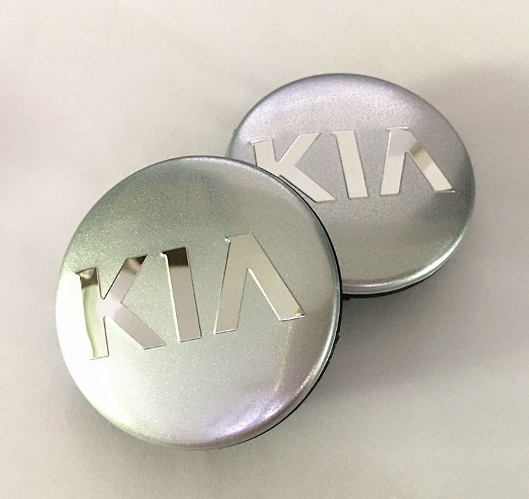 Заглушка (колпачок) на литой диск мод. KIA  серебро-хром  ( D58)