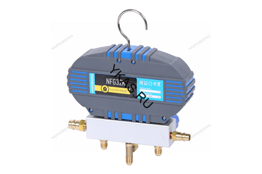 Манометрический коллектор NORDBERG NFG32K со шлангами и муфтами в кейсе