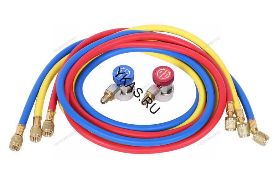 Манометрический коллектор NORDBERG NFG32K со шлангами и муфтами в кейсе