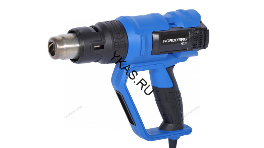 Фен с ЖК-экраном NORDBERG NE720 (6 насадок, кейс, 50-650 °С, 2000)