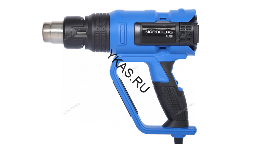 Фен с ЖК-экраном NORDBERG NE720 (6 насадок, кейс, 50-650 °С, 2000)