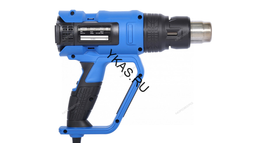 Фен с ЖК-экраном NORDBERG NE720 (6 насадок, кейс, 50-650 °С, 2000)