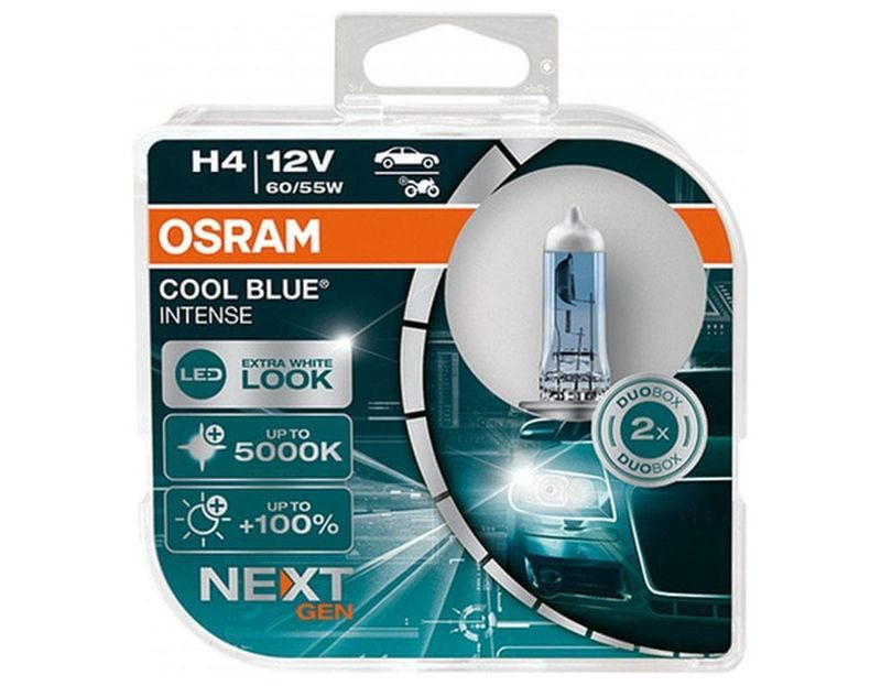 Лампа OSRAM 12V     H4   60/55W  CBN BOX  P43t (2шт) (+100% голуб.5000К)