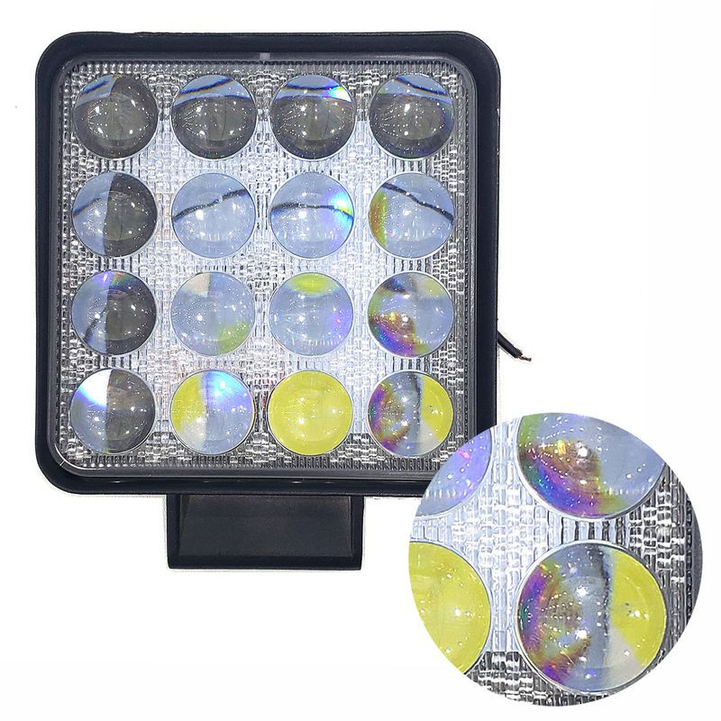 Фара Off Road   SOLAR  ближний свет   16SMD, линза, 48W, 6000K  (107*107*20мм)  12-24V
