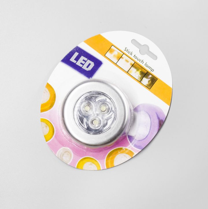 Фонарик 3 LED 3M скотч  150х80мм