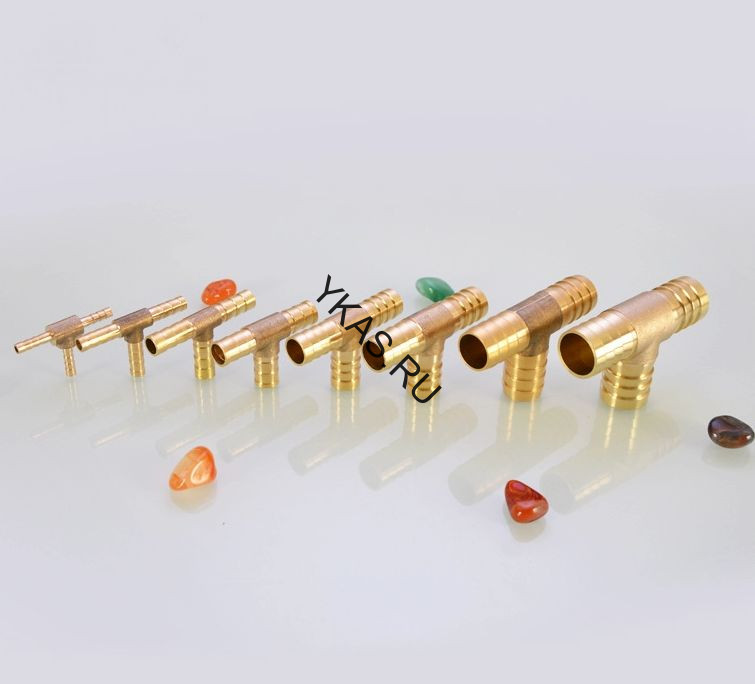 Аварийный переходник ёлочка T-образный  19мм, медь