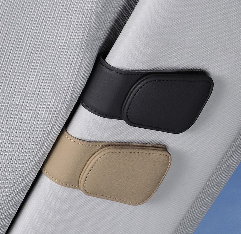 Держатель очков  Carlife экокожа  Бежевый