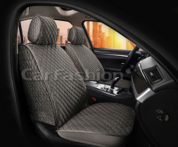 Накидки Фронт   «SULTAN FRONT»  Темно-серый/Серый/Серый  (велюр премиум класса/экокожа)