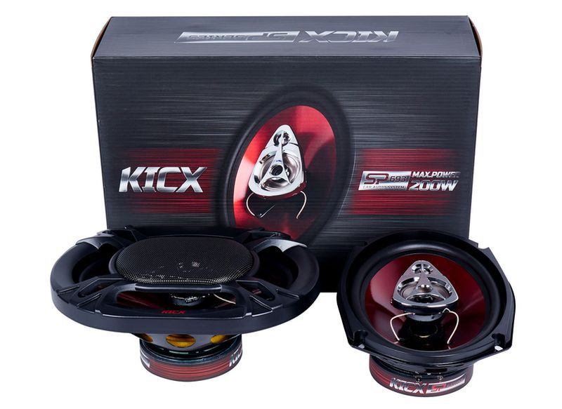 Автомобильные колонки  6x9"  Kicx  200W  (3-полосная)
