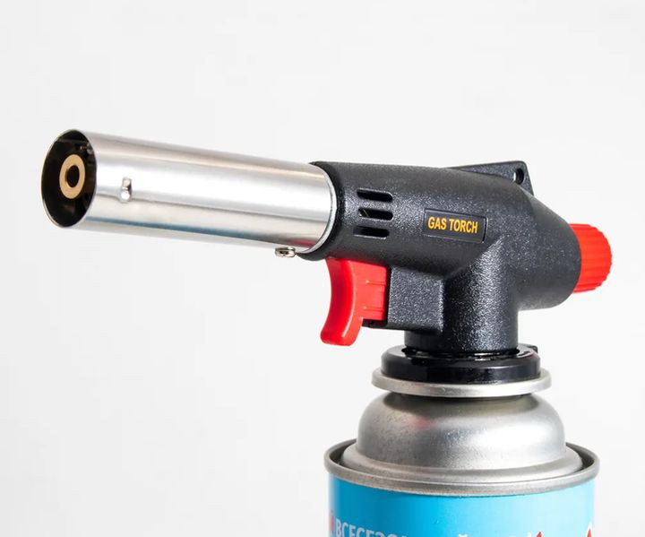 Горелка газовая  с пьезоподжигом "RUNIS" № 8 чёрная (цанга)