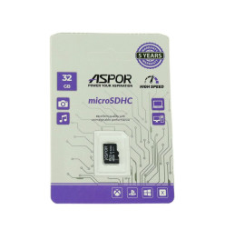 Карта памяти 32Gb Aspor microSD Class10 UHS-I + адаптер