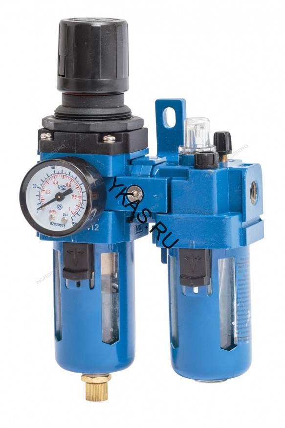 Фильтр воздушный с редуктором и лубрикатором NORDBERG NP8412 (1/4", 1700 л/мин)