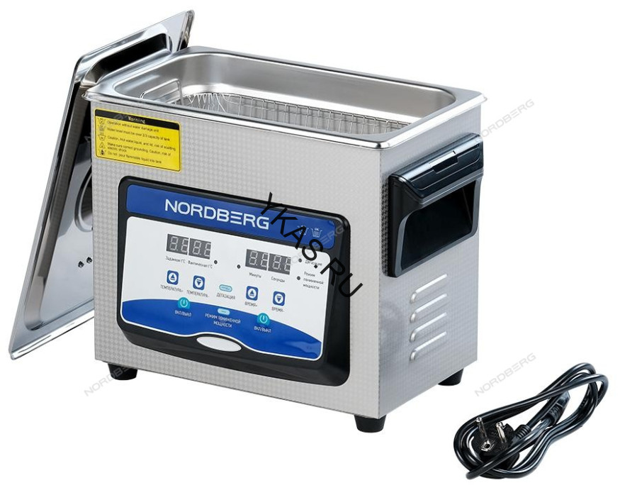 Ультразвуковая ванна NORDBERG NU32D с подогревом и дегазацией (3,2 л)