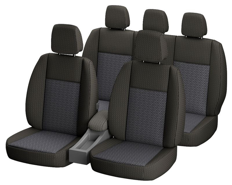 Набор чехлов  Универсальные  гобелен, темно-серый