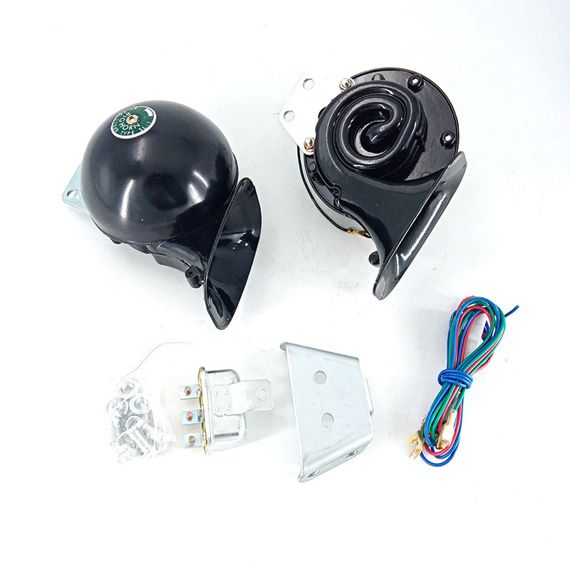 Сигнал "улитка" BIG HORN , мощный, металл 125dB, реле, 2шт. (1420гр.)