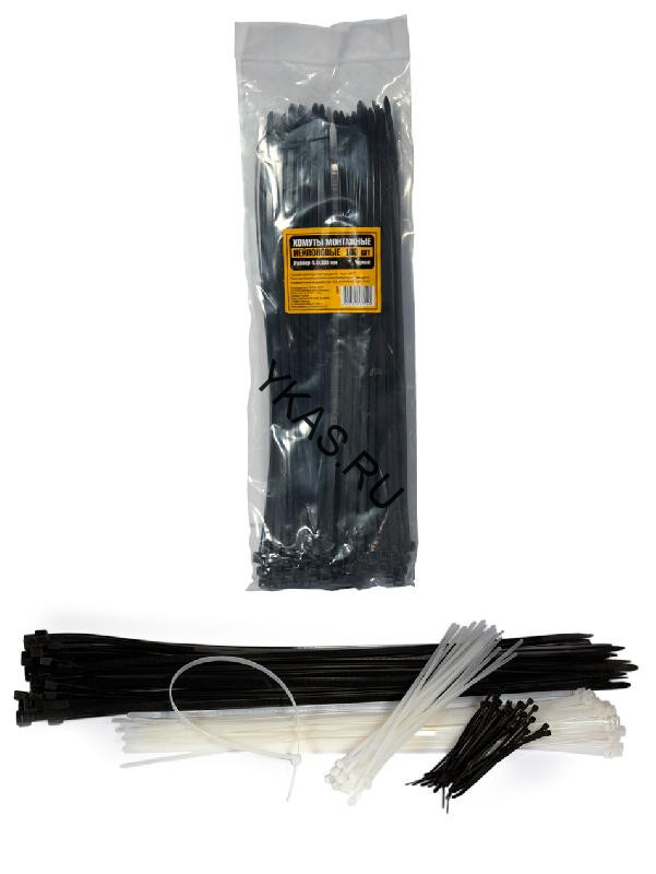 Хомуты пластик \"Nova Bright\"  250х3,6 черный (уп.25шт)