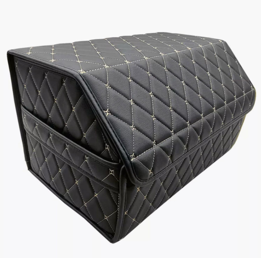 Сумка органайзер в багажник «L» 70/35/25 черный/шов серый  (без картона, на оргалите)