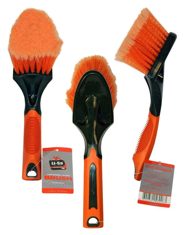 Щетка для мойки  "Li-Sa" для труднодоступных мест, обрезиненная ручка (25см) (LS005)