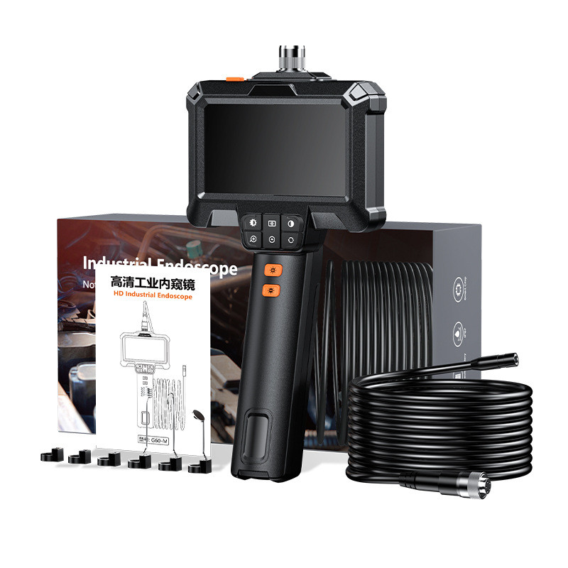 Камера-эндоскоп  8мм 5м. 8led 4,3" с акб 2000Mah влагозащита Full-HD поворотный PRO