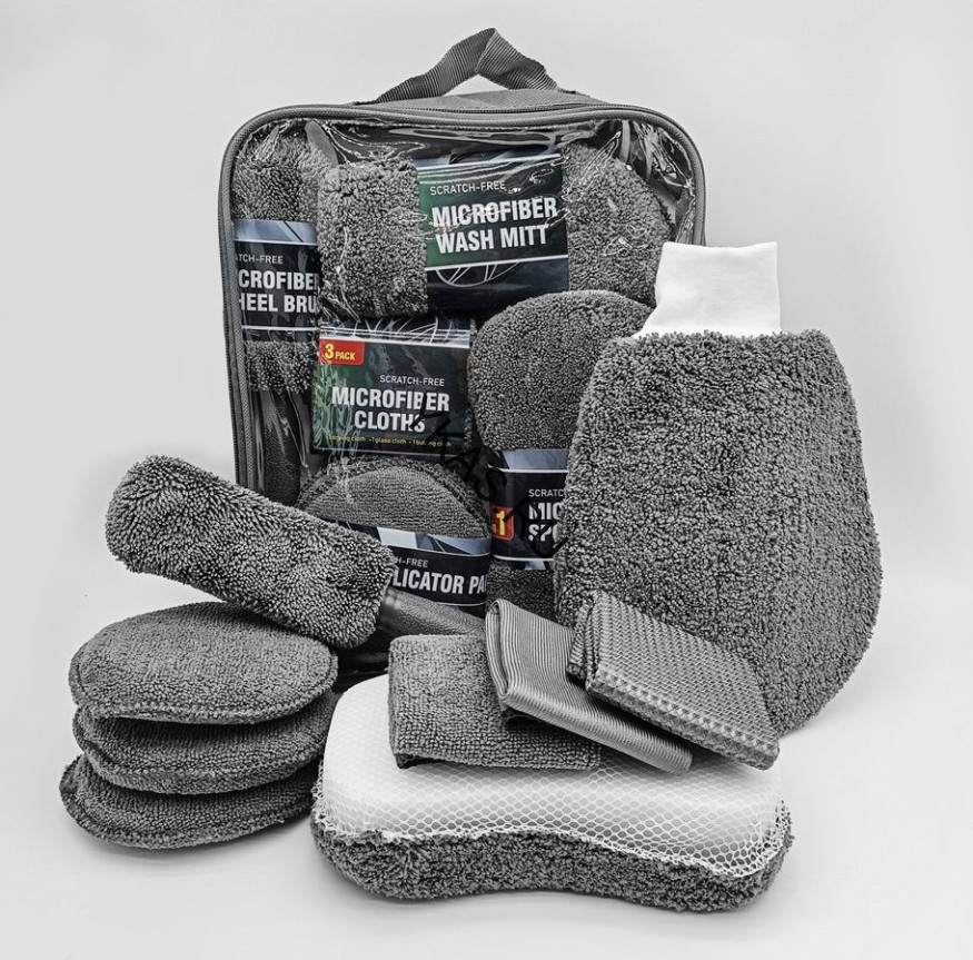 Набор микрофибр 10шт, серый