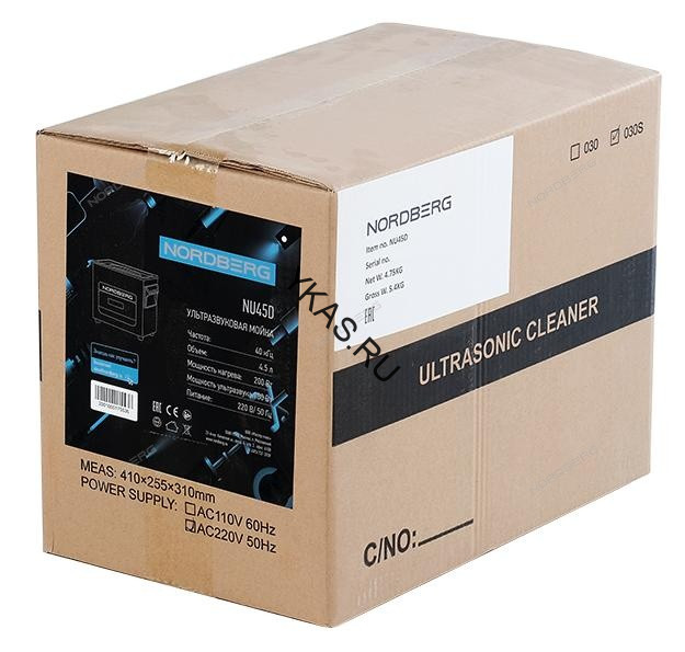 Ультразвуковая ванна NORDBERG NU45D с подогревом и дегазацией (4,5 л)