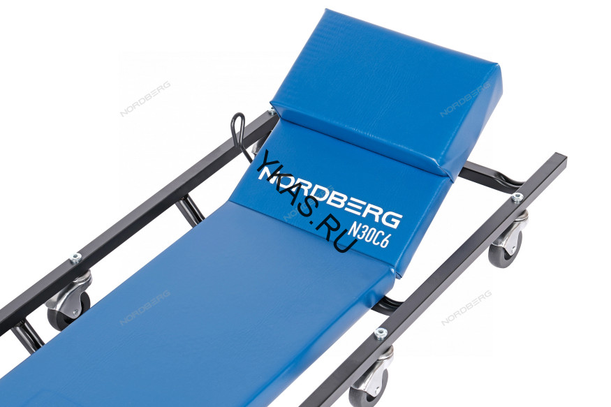 Лежак подкатной NORDBERG N30C6 с регулируемым подголовником и магнитными лотками
