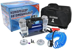 Компрессор АС 1500 МА 10Атм/300л/150 PSI/клеммы/двухпоршневой/шланг 5м/повышенной мощности