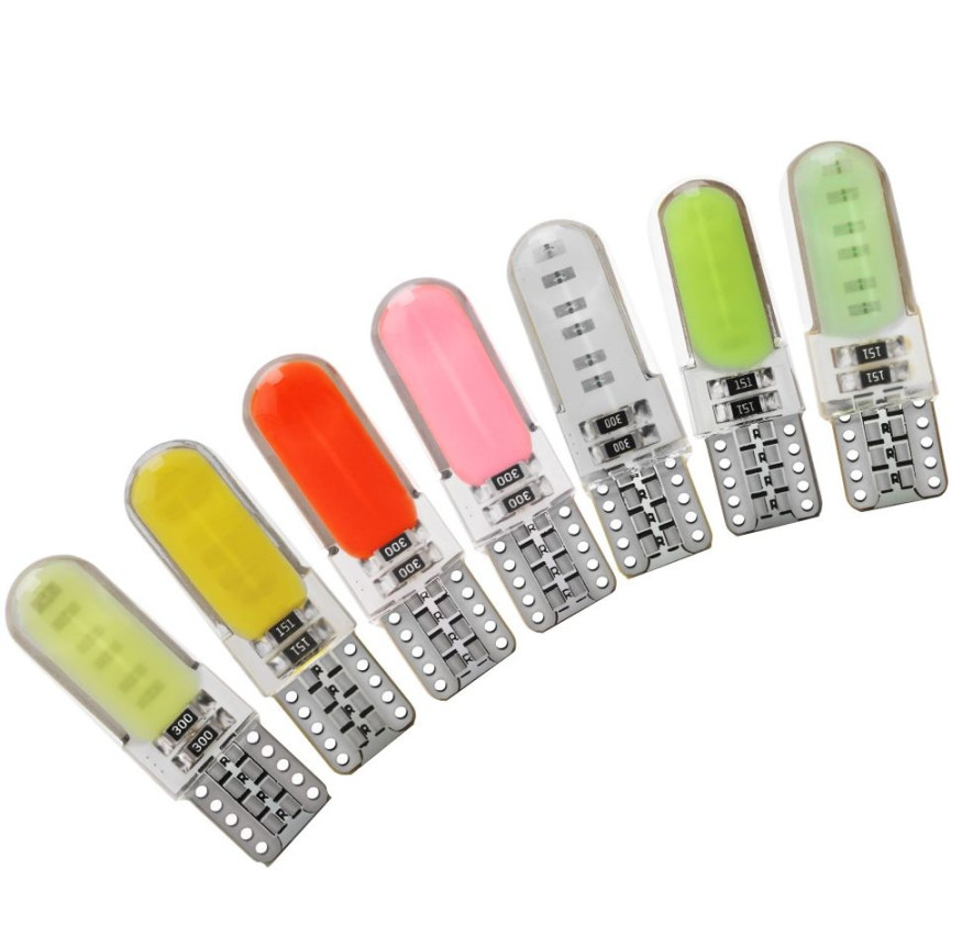 SOLAR  Свет-од  12V  T10 COB  W5W  W2.1x9.5d  красный