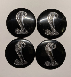 Этикетки на диски (метал) диам. 56,5мм. "COBRA" черный (4 шт.)