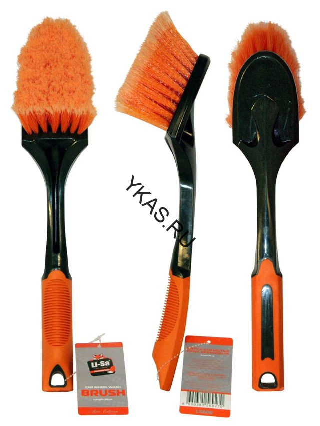 Щетка для мойки  "Li-Sa" для труднодоступных мест, обрезиновая ручка (40см) (LS006)