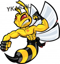 Наклейка &quot;Пчела&quot; №2   (см)  Желтый
