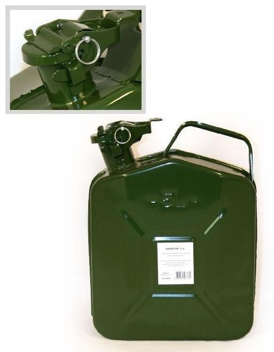 Канистра металлическая  5л. (со стопорным шплинтом на крышке)