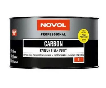 Шпатлёвка Novol CARBON легкий вес 1л (высокая механическую стойкость)